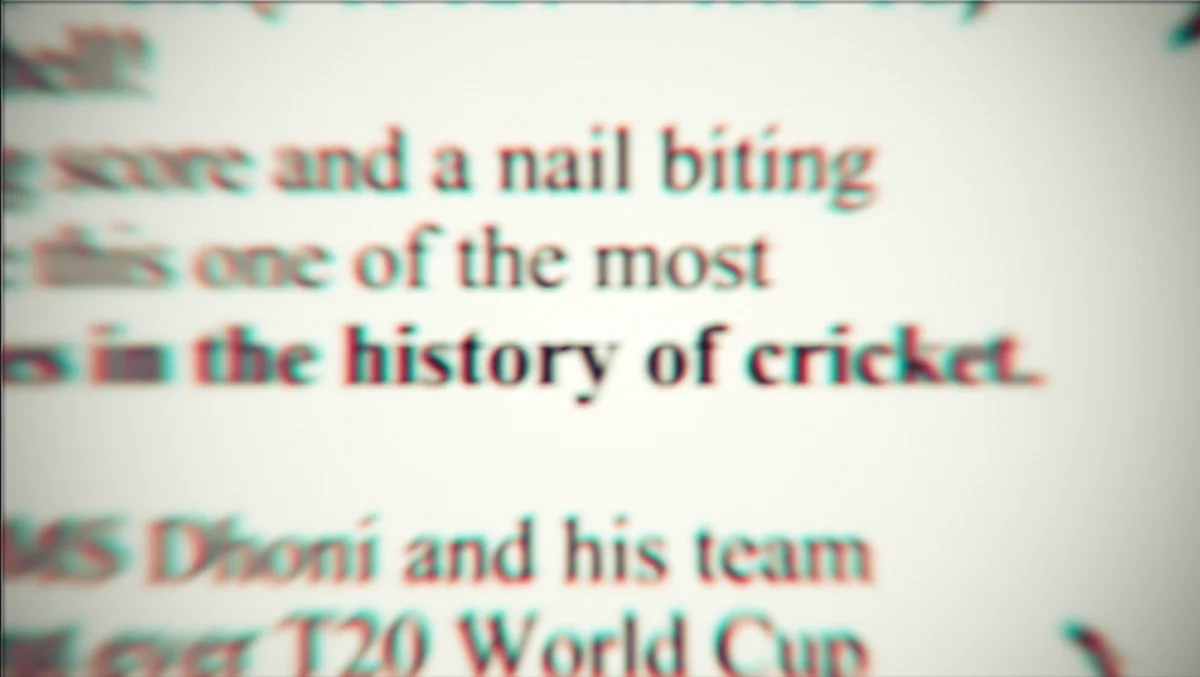 Cricket Diaries for YouTube Originals — title design artwork 15