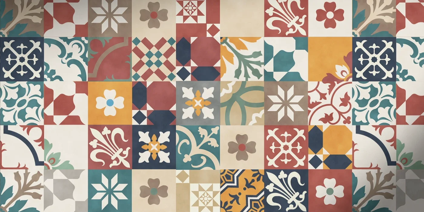 The Story of Bharat for Bharat Floorings and Tiles — brand film tile-pattern collage