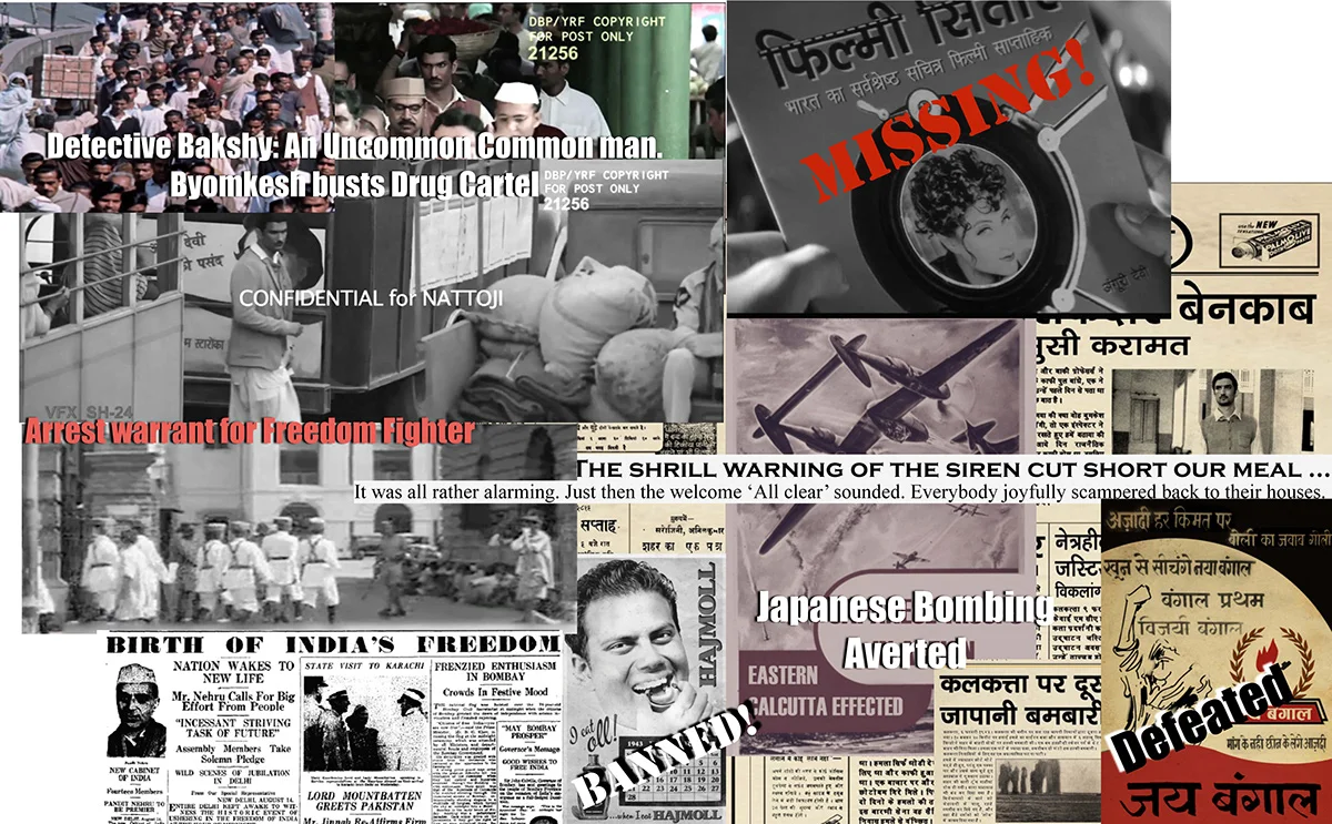 Detective Byomkesh Bakshy for Yash Raj Films and Dibakar Banerjee Productions — end-credit mixed-media storyboard