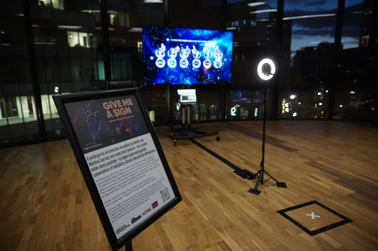 Give Me a Sign - Exhibition poster and installation view