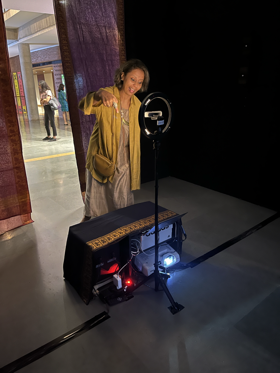 Give Me a Sign - Behind-the-scenes view of installation setup and equipment