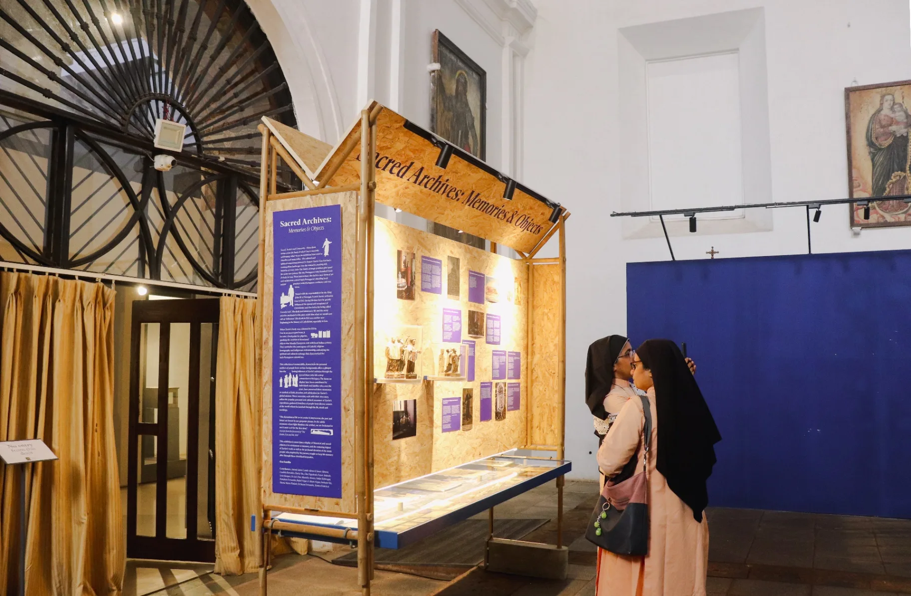 GOA FAMILIA - Exhibition pod with Sacred Archives memories and objects display at Serendipity Arts Festival