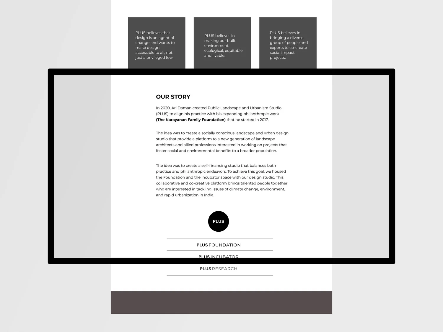 PLUS branding and design element 4